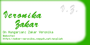 veronika zakar business card